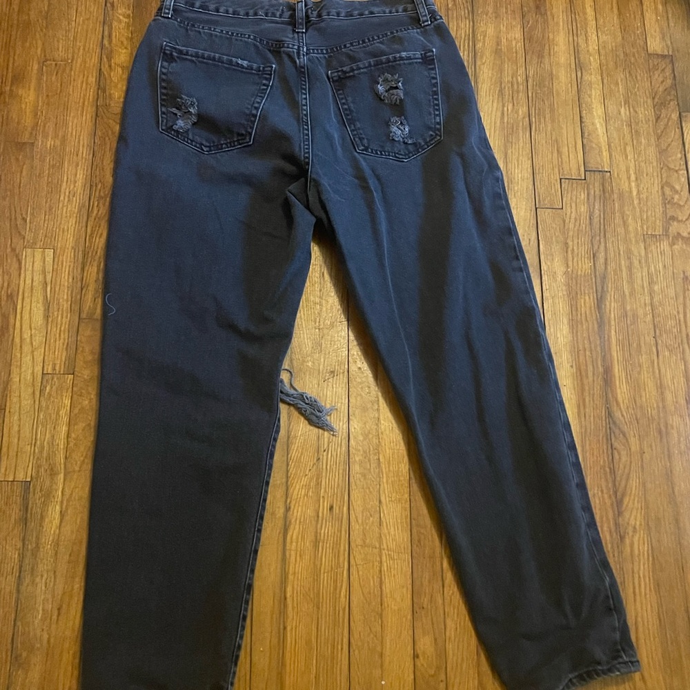 Black straight jeans